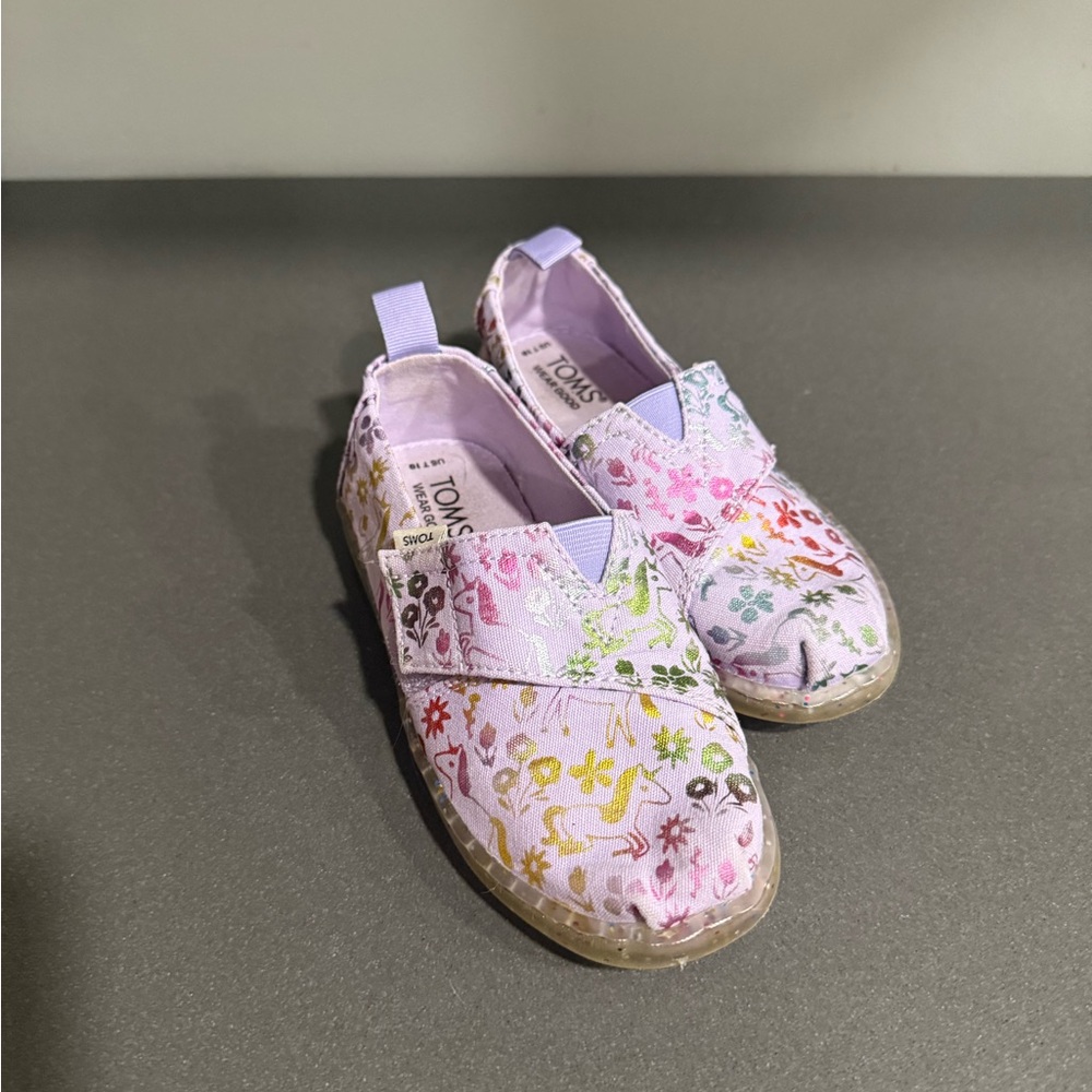 Toms Purple Unicorn Sneakers with Slip-On Comfort